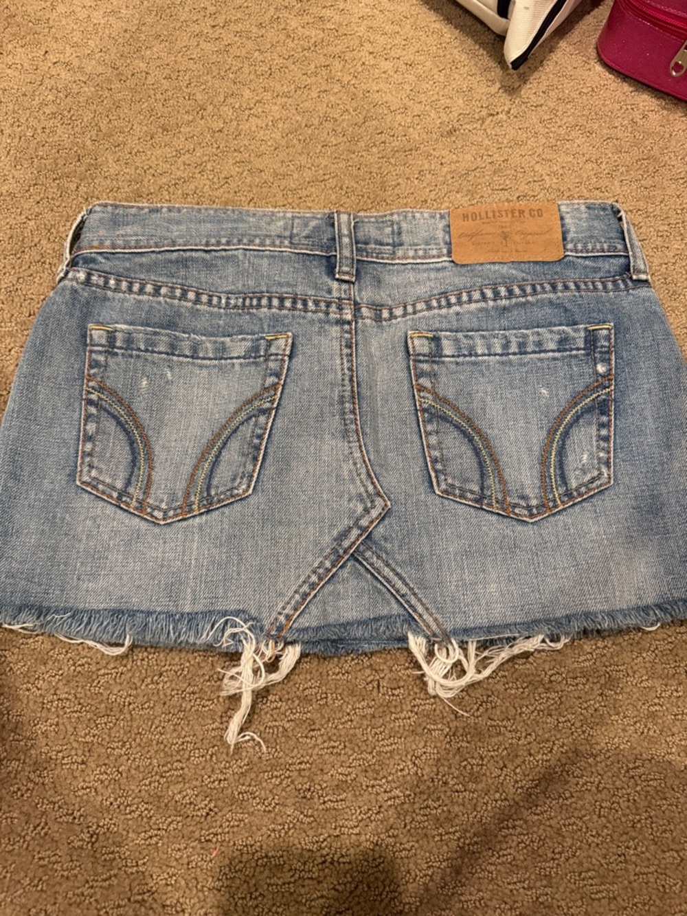 Hollister Light Wash Distressed Denim Mini Skirt - Picture 2 of 2